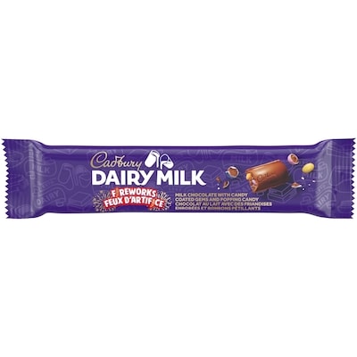 Cadbury DAIRY MILK Fireworks with Popping Candy, Case 24x38.0 g, $3.07/100g