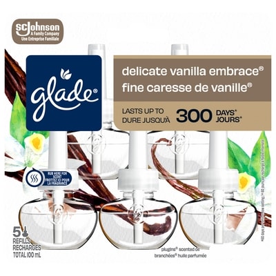 Glade PlugIns Scented Oil Air Freshener 5 Refills, Delicate Vanilla Embrace 5 ea, $3.60/1ea