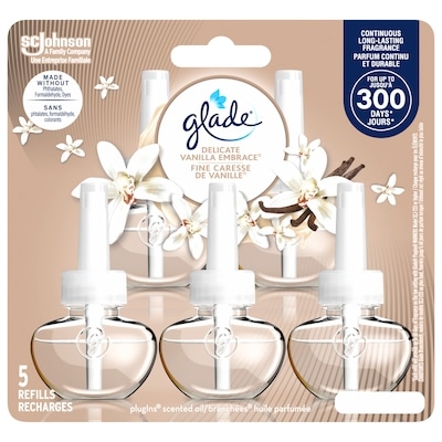 Glade PlugIns Scented Oil Air Freshener 5 Refills, Delicate Vanilla Embrace 5 ea, $3.20/1ea