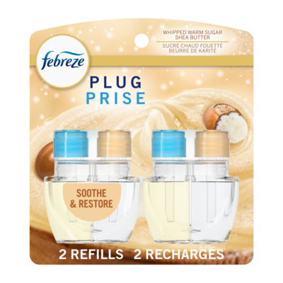 Febreze Plug In Air Freshener, Odor-Fighting Scented Oil Refill, Soothe & Restore Scent, 2 Refills 52 ml, $3.08/10ml