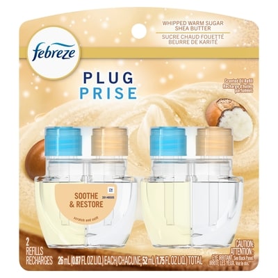 Febreze Recharge d’huile parfumée pour assainisseur d’air, Apaisant et rétablissant, 2 unités 52 ml, 2,69 $/10ml