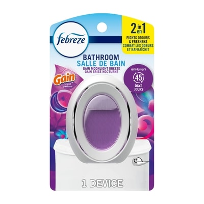 Febreze Assainisseur d’air Salle de bain, combat les odeurs, parfum Brise nocturne, 1 unité 7.5 ml, 7,32 $/10ml