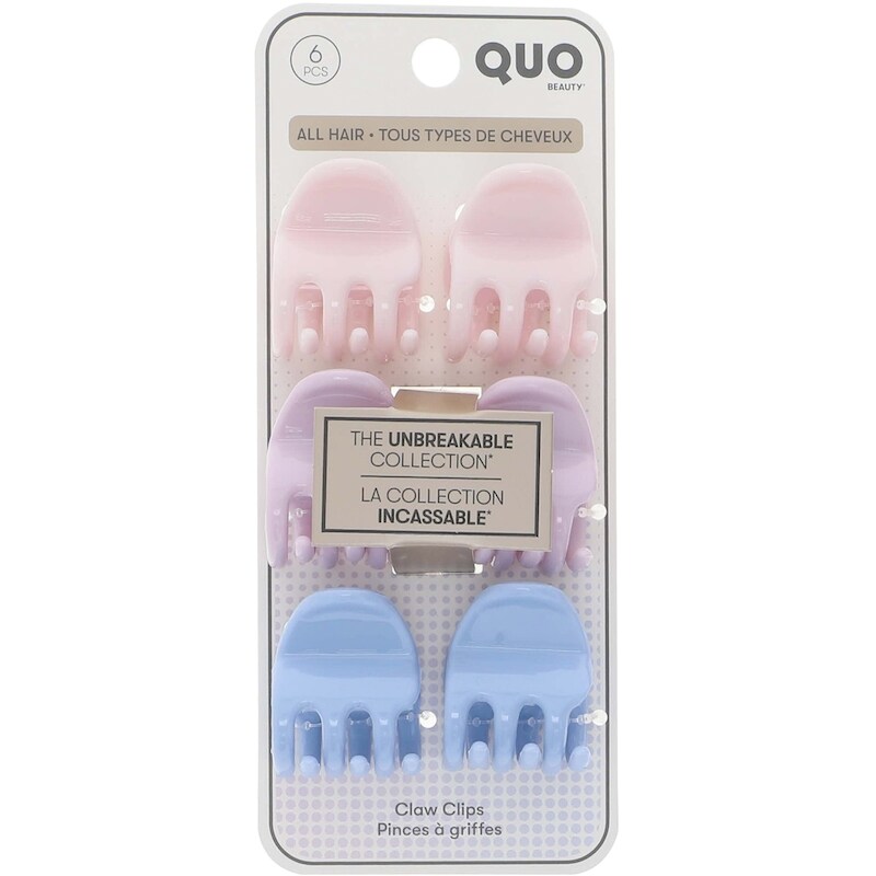 Unbreakable Claw Clip 6-pack Pastel 