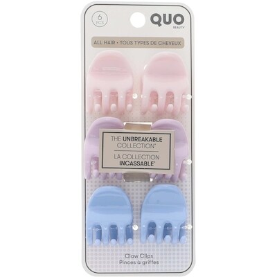 Quo Beauty Clip à pince incassable 6 unités Pastel 6 ea, 1,83 $/1ch