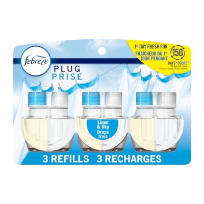 Febreze Plug In Air Freshener Scented Oil Refill Linen & Sky, 3ct 77.7 ml, $21.88/100ml