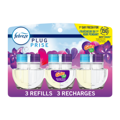 Febreze Plug In Air Freshener Scented Oil Refill Moonlight Breeze, 3ct 77.7 ml, $21.88/100ml