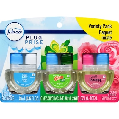 Febreze Assainisseur d’air PLUG paquet de variétés 77.7 ml, 20,59 $/100ml
