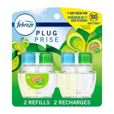 Febreze Plug In Air Freshener Scented Oil Refill, Gain Original Scent, 2ct 52 ml, $1.92/10ml