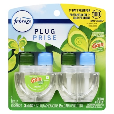 Febreze Plug In Air Freshener, Odor-Fighting Scented Oil Refill, Scent, 2 Refills 52 ml, $27.87/100ml