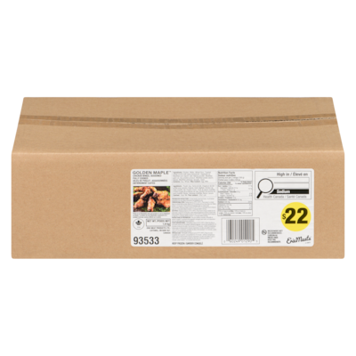 Golden Maple Ailes de poulet, assaisonnées entièrement cuites 2 kg, 1,10 $/100g