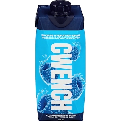 CWENCH Boisson d'hydratation sportive arôme de framboise bleue 500 ml, 0,90 $/100ml