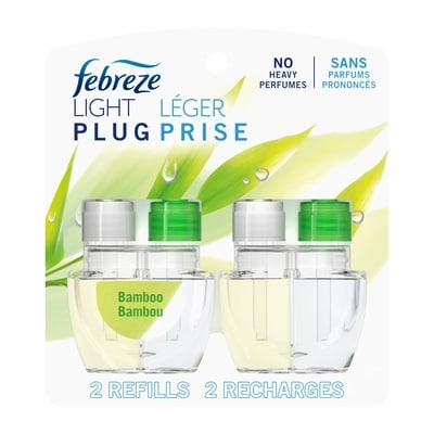 Febreze Plug In Air Freshener Scented Oil Refill Light Bamboo, 2ct 52 ml, $2.69/10ml
