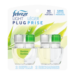 Plug In Air Freshener Scented Oil Refill Light Bamboo, 2ct