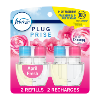 Febreze Plug In Air Freshener, Odor-Fighting Scented Oil Refill, April Fresh Scent, 2 Refills 52 ml, $3.08/10ml