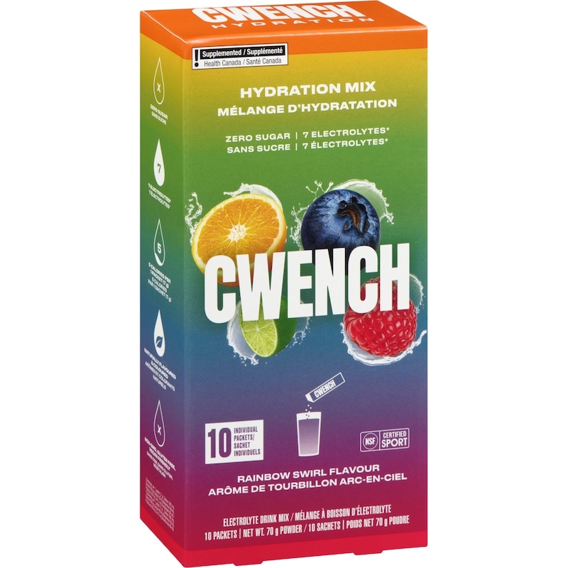 Hydration Mix Electrolyte Drink Mix Powder Rainbow Swirl Flavour