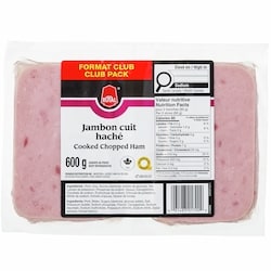 Royal Jambon cuit haché en tranches, format club 600 g, 1,17 $/100g