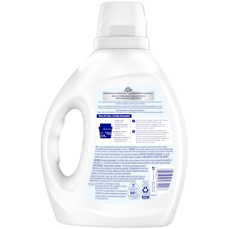 Free & Soft Hypoallergenic Liquid Fabric Softener, 138 Loads
