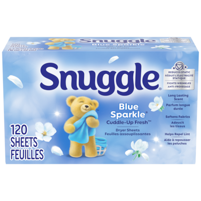 Snuggle Blue Sparkle Cuddle-Up Fresh Dryer Sheets 120ct 120 ea, $0.07/1ea