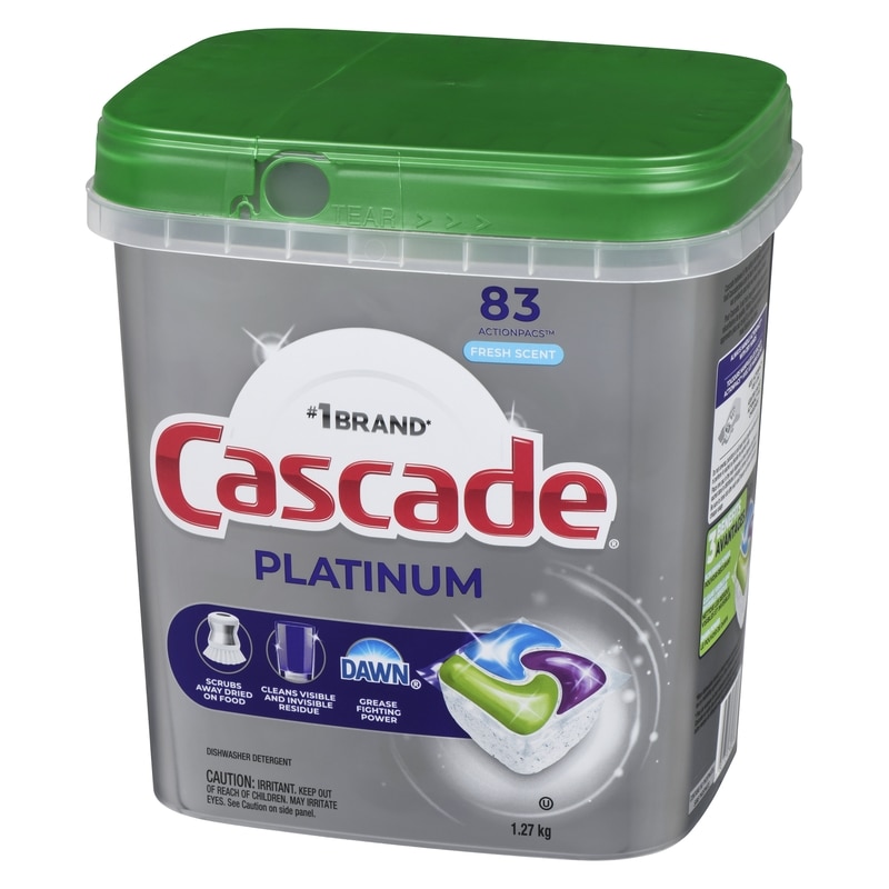 Platinum Dishwasher Pods, Dishwasher Detergent, Dish Detergent Soap, Fresh, 83 count