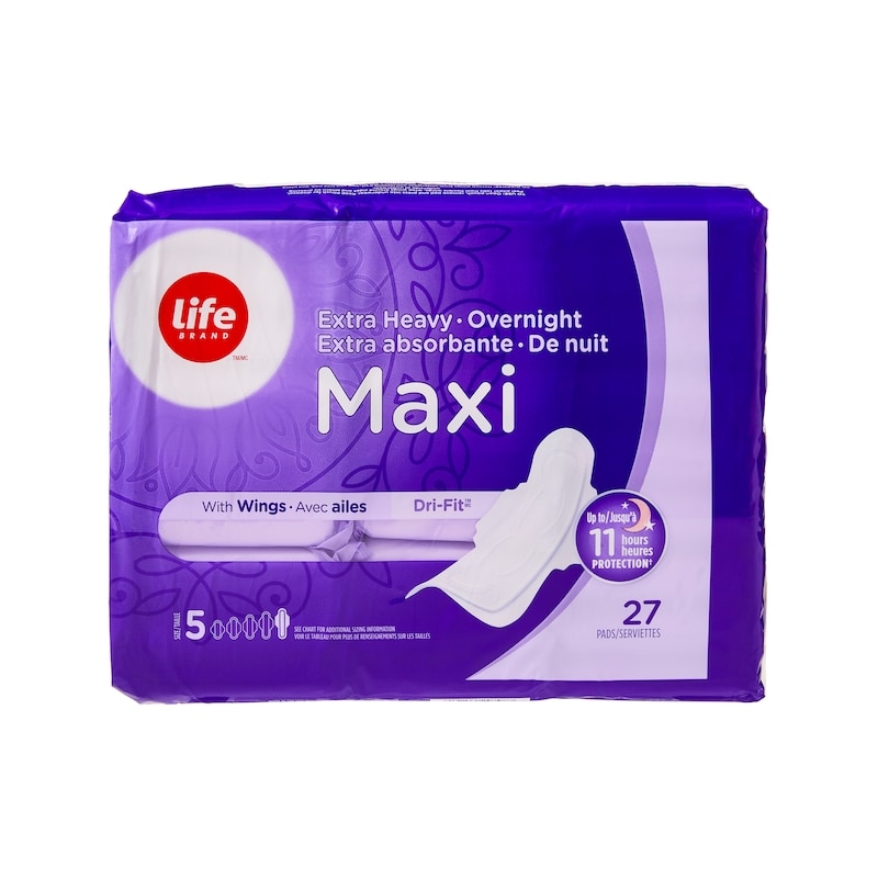Extra Heavy Overnight Maxi Pads 27 Pack