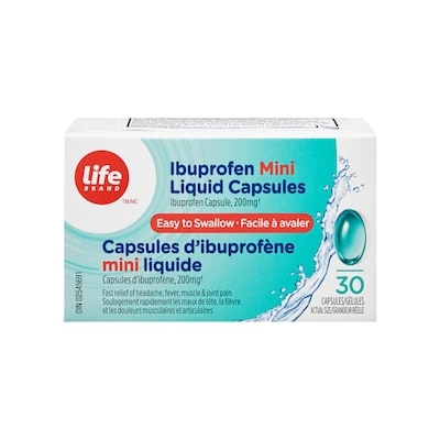 Life Brand Ibuprofen 200 mg 30 Mini Liquid Capsules 30 ea, $0.20/1ea