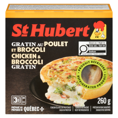 St Hubert Gratin poulet et brocoli 260 g, 1,92 $/100g