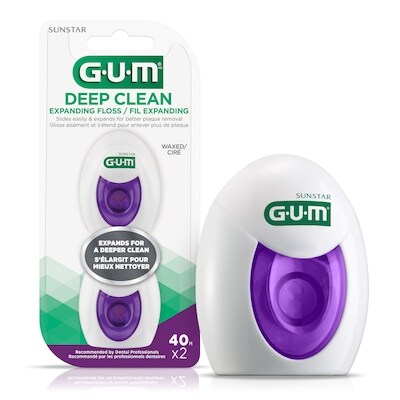 GUM Fil dentaire EXPANDINGᴹᴰ 2 x 40m 2 ea, 4,50 $/1ch