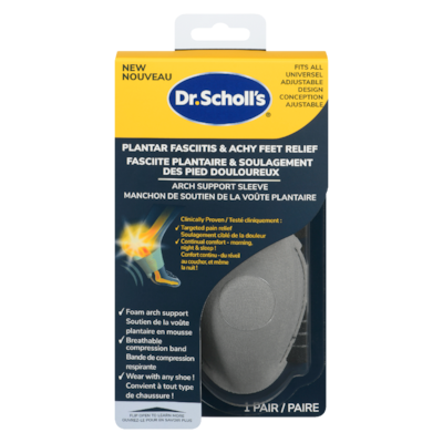 Dr. Scholl’s Manchon de soutien de la voûte plantaire fasciite plantaire & soulagement des pied douloureux 1 ea, 15,29 $/1ch