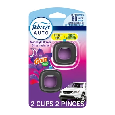 Febreze Assainisseur d’air pour voiture, pince pour bouche d’air automobile qui combat les odeurs, GBN, 2 unités 4 ml, 24,98 $/10ml