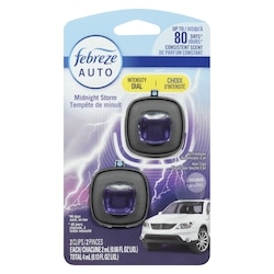 Febreze Car Air Freshener, Odor-Fighting Automotive Vent Clip, Midnight Storm Scent, 2 Count 4 ml, $249.75/100ml