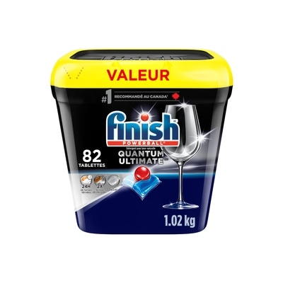 Finish Détergent pour lave-vaisselle , Quantum Ultimate 82 ea, 0,37 $/1ch