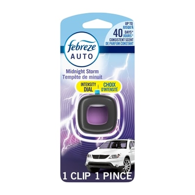 Febreze Assainisseur d’air pour voiture sous forme de pince pour bouche d’air Car, parfum Tempête orageuse, 1 unité 2 ml, 249,50 $/100ml