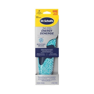 Dr. Scholl’s Les semelles intérieures polyvalentes de 24 heures d’énergie, Femme 1 ea, 29,99 $/1ch