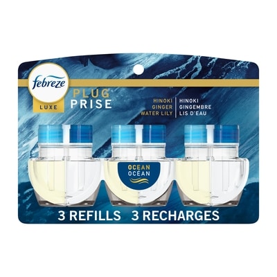 Febreze Plug In Air Freshener Scented Oil Refill Ocean, 3ct 77.7 ml, $2.06/10ml