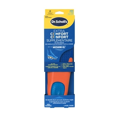 Dr Scholls Extra Comfort All-Day Insoles with Massaging Gel, Mens Shoe Sizes 8-14 1 ea, $23.49/1ea