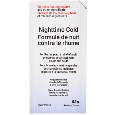 Nighttime Cold Powder Sachets, Honey Lemon, 10 Count
