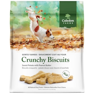 Caledon Farms Crunchy Biscuits Dog Treats, Sweet Potato with Peanut Butter 550 g, $1.82/100g