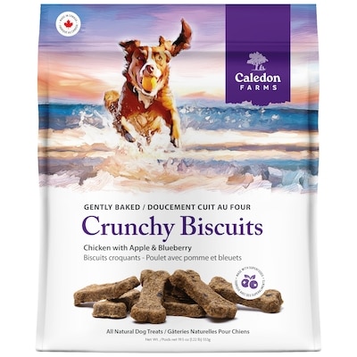 Caledon Farms Crunchy Biscuits Dog Treats, Chicken with Apple & Blueberry 550 g, $1.82/100g