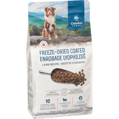 Aliments entièrement naturels pour chiens enrobage lyophilisé recette d'agneau