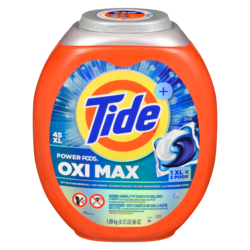 Oxi Max Power PODS Laundry Detergent Pods, 45 Count, Stain Remover Plus Oxi Power