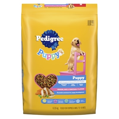 Pedigree Dog Food, Dry Food For Puppy With Chicken, Rice & Vegetable Flavour 6350 g, $0.43/100g