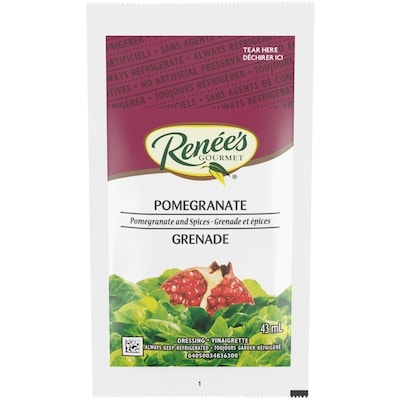 Renée’s Gourmet Vinaigrette grenade et épices 43 ml, 1,28 $/100ml