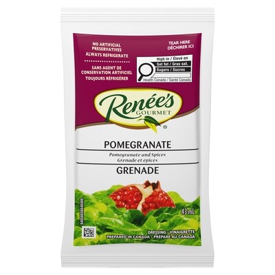 Renée’s Gourmet Vinaigrette grenade et épices 43 ml, 1,40 $/100ml