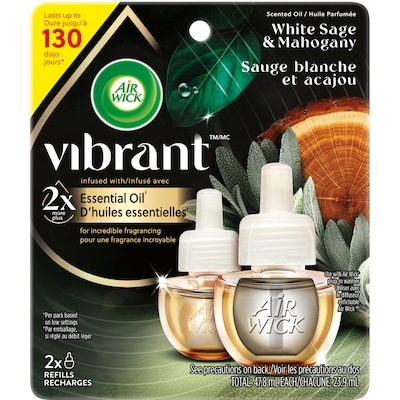 Air Wick Scented Oil - Refill - Vibrant™ White Sage & Mahogany 2x23.9 ml, $20.83/100ml