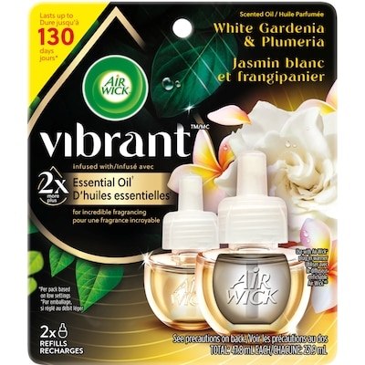 Air Wick Huile Parfumee Pulse Vibrant - Jasmin Blanc et Frangipanier 2x23.9 ml, 33,31 $/100ml