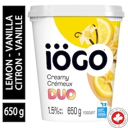 Duo Lemon-Vanilla Yogurt Tub 1.5%