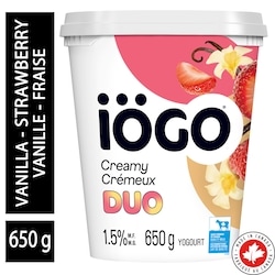 Duo Vanilla-Strawberry Yogurt Tub 1.5%