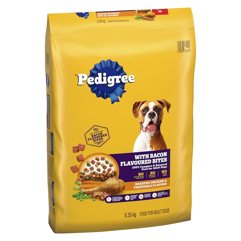 Adult Dry Dog Food With Bacon Flavoured Bites, Roasted Chicken & Vegetable Flavour