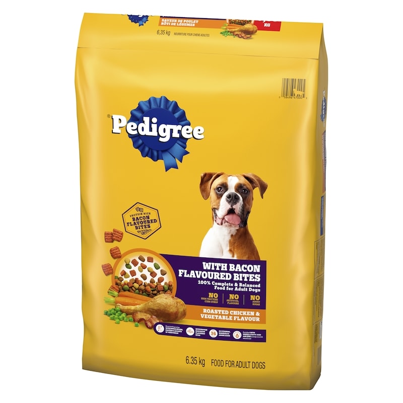 Adult Dry Dog Food With Bacon Flavoured Bites, Roasted Chicken & Vegetable Flavour