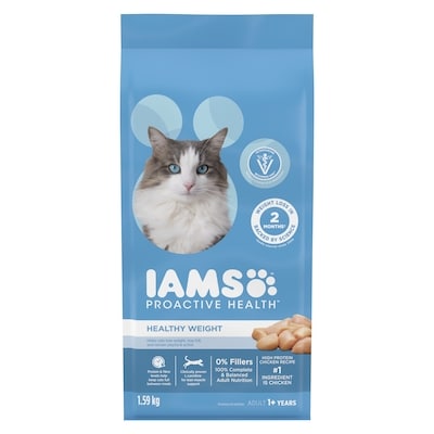 Iams Premium Cat Nutrition Healthy Weight Adult 1+ Years 1.59 kg, $0.97/100g